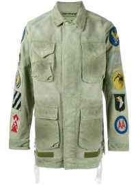 Off-White Patch Embellished Field Jacket at Farfetch