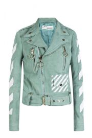 Off-White Patched biker jacket  Womens Clothing at VITKAC