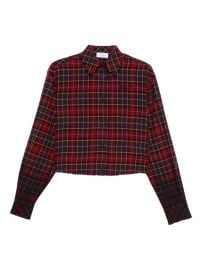 Off-White Plaid Buttoned Shirt Red at Farfetch