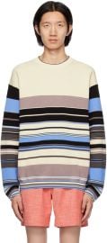 Off White Striped Sweater at ssense