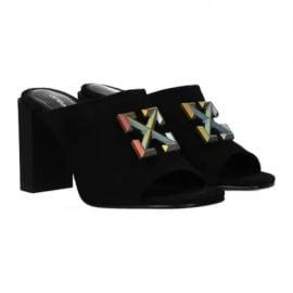 Off White Velvet Sandals at Vestiaire Collective