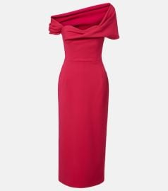 Off-shoulder wool-blend cocktail dress at Mytheresa