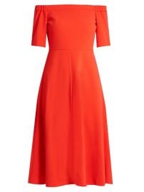 Off-the-Shoulder Crepe Midi Dress at Matches