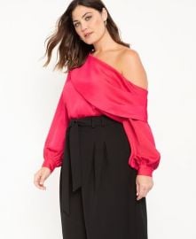 Off the Shoulder Draped Blouse at Eloquii