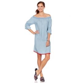 Off-the-Shoulder Pom Pom Dress by Wendy Williams at HSN