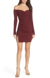 Off the Shoulder Ruched Cocktail Sheath by Katie May at Nordstrom