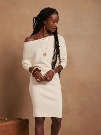 Off-the-Shoulder Sweater Dress at Banana Republic