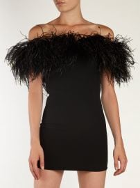 Off-the-shoulder Ostrich feather-trimmed at Matches