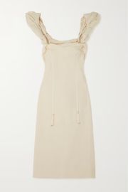 Off-white Crema textured cotton-blend midi dress JACQUEMUS NET-A-PORTER at Net a Porter