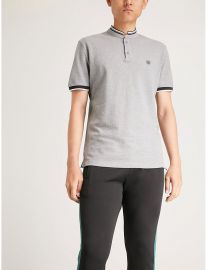 Officer-Collar Polo Shirt  Sandro at Selfridges