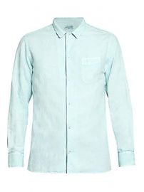 Officine Generale - Crinkled Linen-Blend Shirt at Saks Fifth Avenue