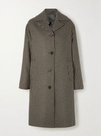 Officine Generale Loriane Houndstooth Wool blend Coat at Net a Porter