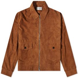 Officine Generale Victor Suede Jacket Brown END US at End