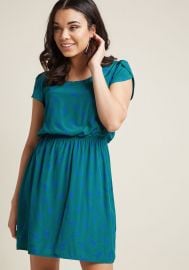 Oh My Gosh A-Line Dress in Navy Dinos at ModCloth