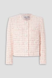 Olbia Frayed Checked Cotton Blend Tweed Jacket at The Outnet
