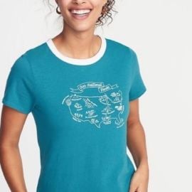 Old Navy  Tops  5old Navy Tealwhite Our National Parks Graphic Screenprint Tshirt at Poshmark