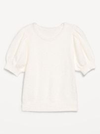Old Navy Cropped Puff Sleeve Eyelash Sweater at Old Navy
