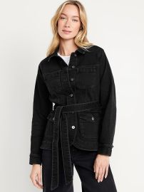 Old Navy Jean Utility Jacket in Washed Black at Old Navy