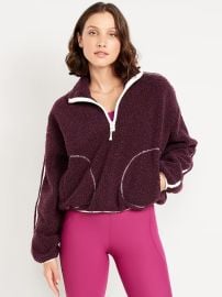 Old Navy Loose Sherpa Quarter Zip Pullover at Old Navy