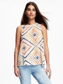 Old Navy Raw Edge Swing Tank in Kaleidoscope at Old Navy