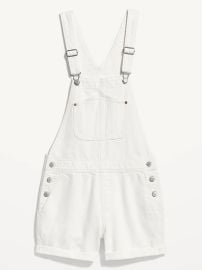 Old Navy Slouchy Straight Non Stretch White Jean Shortalls at Old Navy