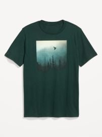 Old Navy Soft Washed Graphic T Shirt in Forest Canopy at Old Navy