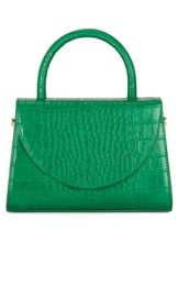 Olga Berg Nadia Faux Leather Embossed Top Handle Bag In Green at Revolve