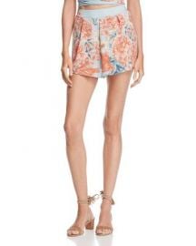 Olivaceous High-Waist Floral Shorts at Bloomingdales