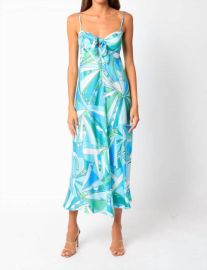 Olivaceous Sea Glass Swirl Maxi Dress in Sea Glass Swirl Shop Premium Outlets at Shop Premium Outlet