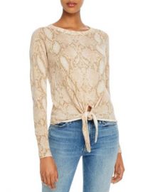 Olivaceous Snake-Print Tie-Front Sweater  Women - Bloomingdale s at Bloomingdales