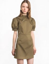 Olive Snap Button Dress at Pixie Market