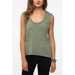 Olive green studded tank top from Urban Outfitters at Urban Outfitters