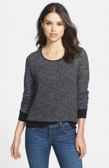 Olivia Moon Lace Inset Back Pullover at Nordstrom