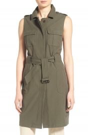 Olivia Palermo and Chelsea28 Long Military Vest at Nordstrom