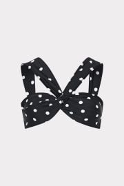 Olivia Polka Dot Draped Bandeau Top at Milly