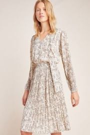 Olivia Snake-Printed Midi Dress at Anthropologie