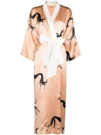 Olivia Von Halle Queenie Cadence Silk Robe - at Farfetch