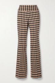 Olivia houndstooth crepe bootcut pants at Net a Porter