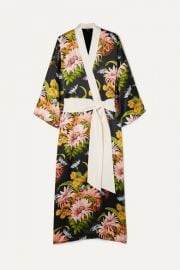 Olivia von Halle - Queenie floral-print silk-satin robe at Net A Porter