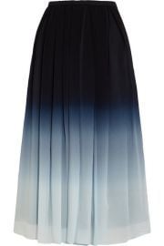 Ombré Silk-Chiffon Midi Skirt by Burberry at Net A Porter