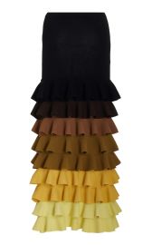 Ombr Ruffle Maxi Skirt By Rosie Assoulin at Moda Operandi