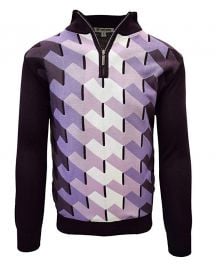 Ombre Geometric Front Design Sweater by Stacy Adams at Amazon