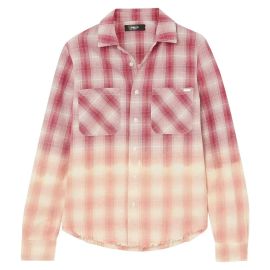 Ombre Metallic Plaid Cotton Flannel Shirt by Amiri at 1stdibs