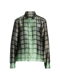 Ombre Plaid Blouse by Dries Van Noten at Net a Porter