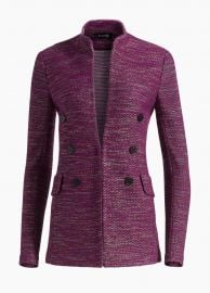 Ombre Ribbon Tweed Mandarin Collar Jacket at St John