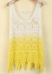 Ombre crochet vest at She Inside