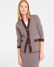 On 34th Womens Jacquard Cardigan Created for Macys - Macys at Macys