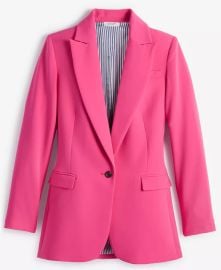 On 34th Womens Solid One-Button Boyfriend Blazer Created for Macys - Macys at Macys