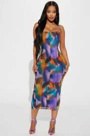 On Point Mesh Corset Midi Dress Fashion Nova at Fashion Nova