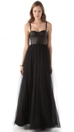 Ona leather bustier gown by Alice and Olivia at Shopbop